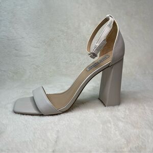 Steve Madden Women's White Block Heel Sandals